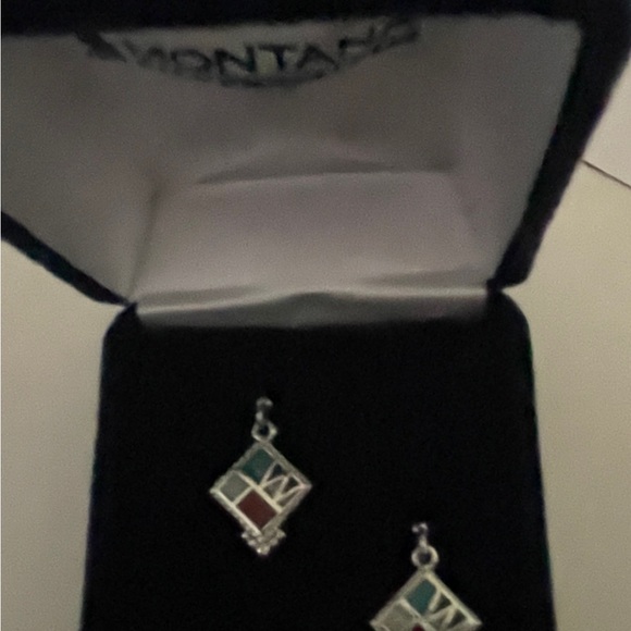 Montana Silversmiths Four Corner Mosaic Earrings - Picture 3 of 5